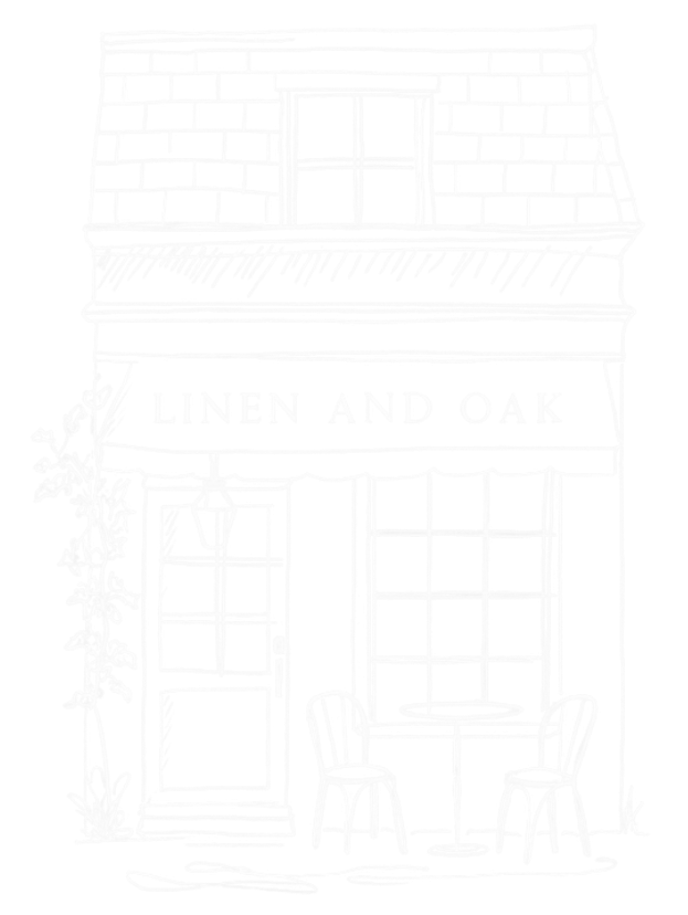 illustration of linen and oak shop